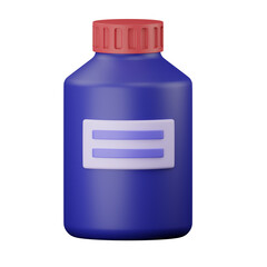 3d  plastic bottle with label icon
