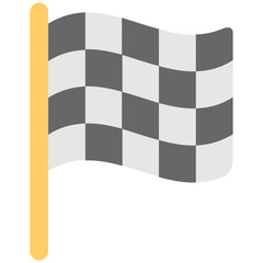 Checkered Flag Flat Colored Icon