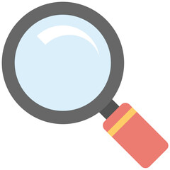 Magnifier Flat Colored Icon