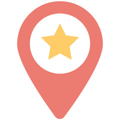 Favorite Location Flat Colored Icon