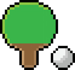 Fototapeta premium Table tennis pixel art. tennis sport image or clip art.