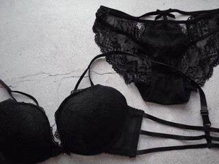 Lace Sexy Black Lingerie Set