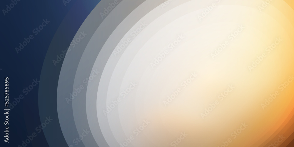 Poster abstract minimalist grey and brown round curving, oval concentric shapes - gradient background desig