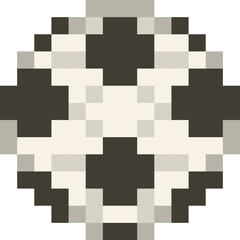 Pixel football or soccer ball - vector, isolated