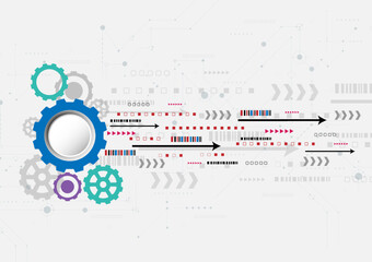 cog pattern abstract background communication technology