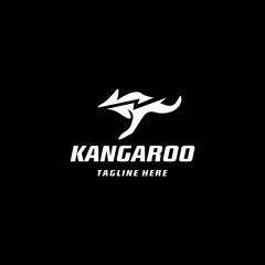 kangaroo logo icon vector template