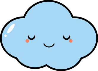Cute cloud cartoon illustration