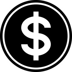 Dollar coin icons. Business and finance concept.	