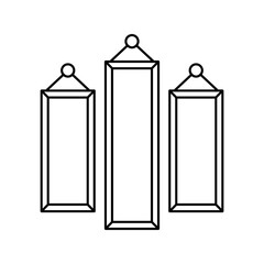Wall Art Picture icon in line style icon, isolated on white background