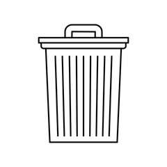 Trash bin icon in line style icon, isolated on white background