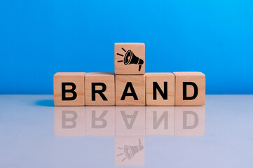 add  megaphone symbol as build  brand awareness concept