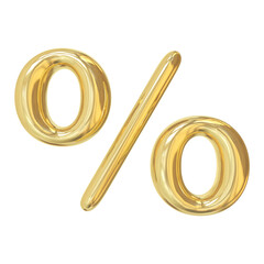 golden percent symbol