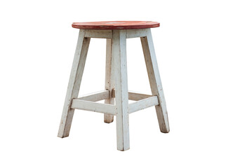 Wooden chair isolated transparency background.
