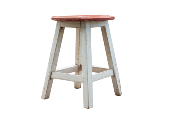 Wooden chair isolated transparency background.