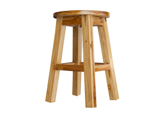 Wooden chair isolated transparency background.