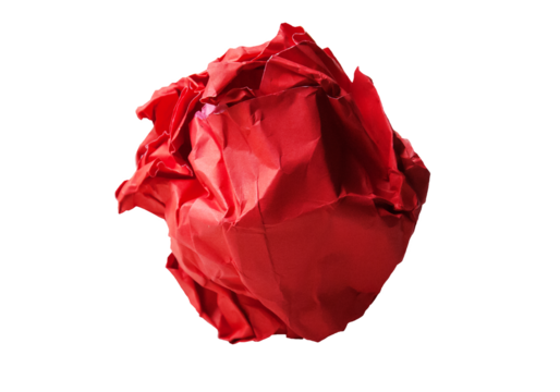 .Rejected idea concept with paper