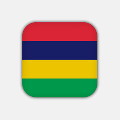 Mauritius flag, official colors. Vector illustration.