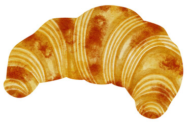 croissant watercolor