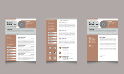 Creative Resume Template with Modern Pages CV Template