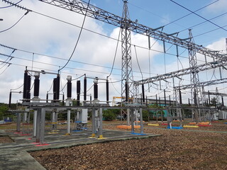 High voltage electricity substation is a part of an electrical generation, transmission, and...