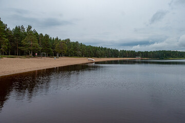 Burtrask, Sweden The Langnas beach,Vasterbotten's longest sandy beach.