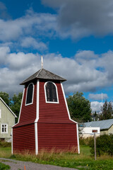 Fototapeta na wymiar Glommerstrask, Sweden A little bell tower next to the local church