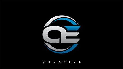 OE Letter Initial Logo Design Template Vector Illustration