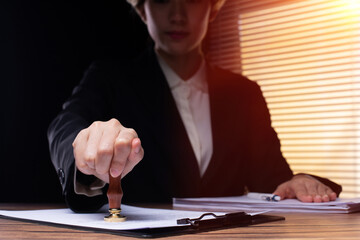 Inheritance and finance Lawyer person do legal contract adviser to client agreement for real estate...