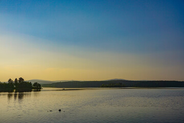 sunrise over the lake