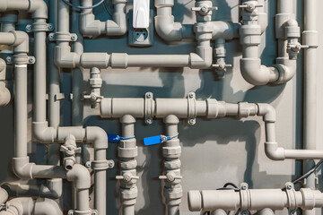 Image of communication from various PVC pipes and fittings.