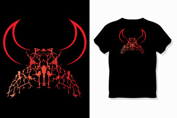 black t-shirt with devil design