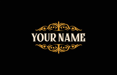 Luxury Logo Vector template gold color