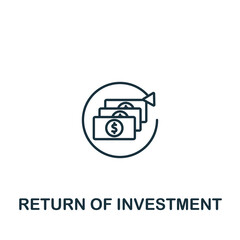 Return Of Investment icon. Line simple icon for templates, web design and infographics