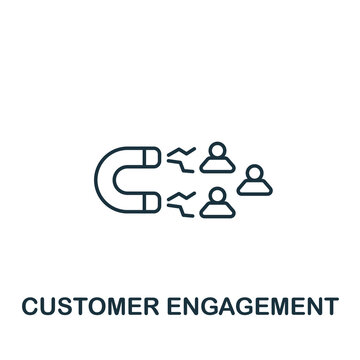 Customer Engagement Icon. Line Simple Icon For Templates, Web Design And Infographics