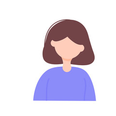 Flat people vector illustration set Character people male and female simple design.