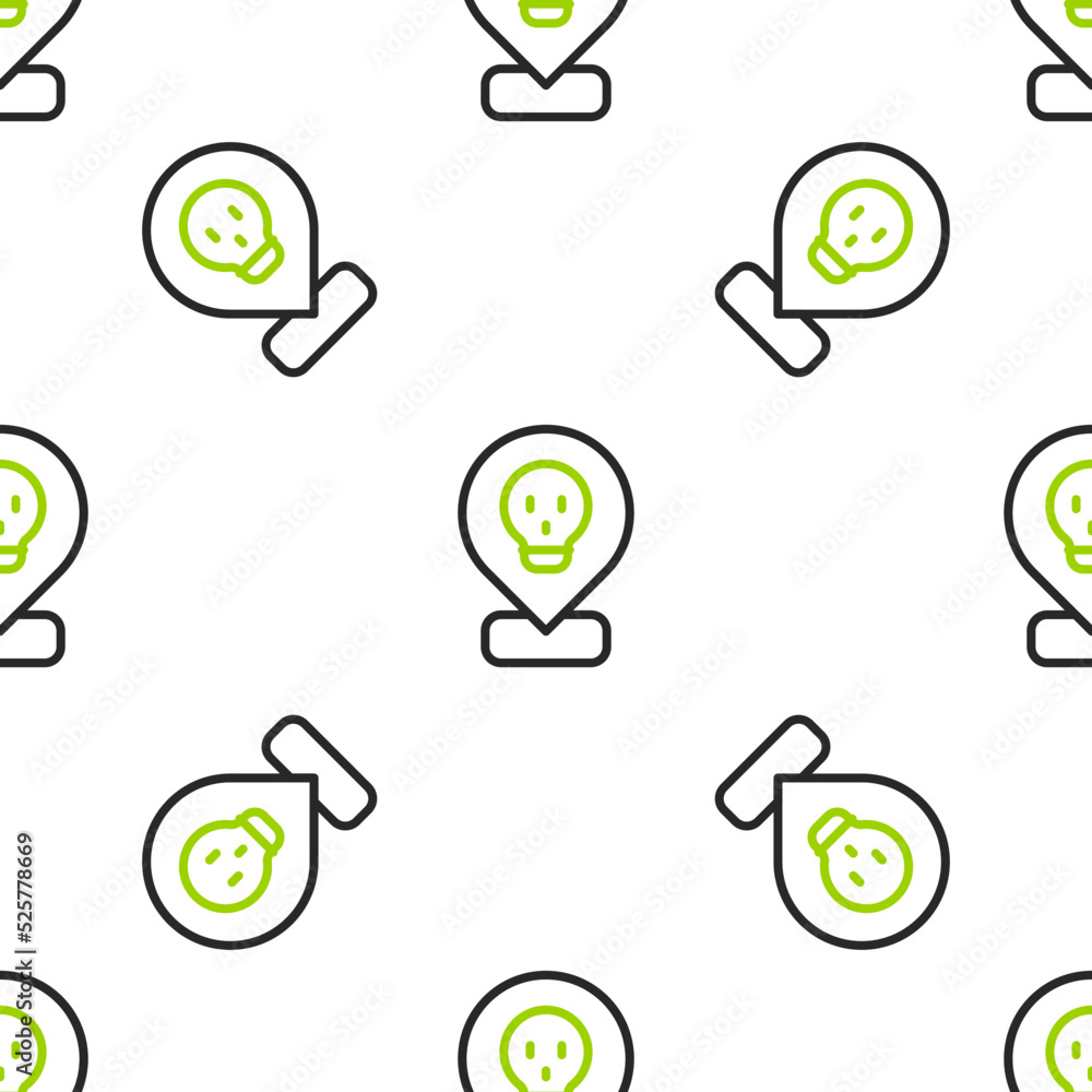 Poster line radioactive in location icon isolated seamless pattern on white background. radioactive toxic s