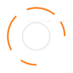 HUD FUI Design element for game and movie decoration, Cyber technology futuristic concept for user interface design