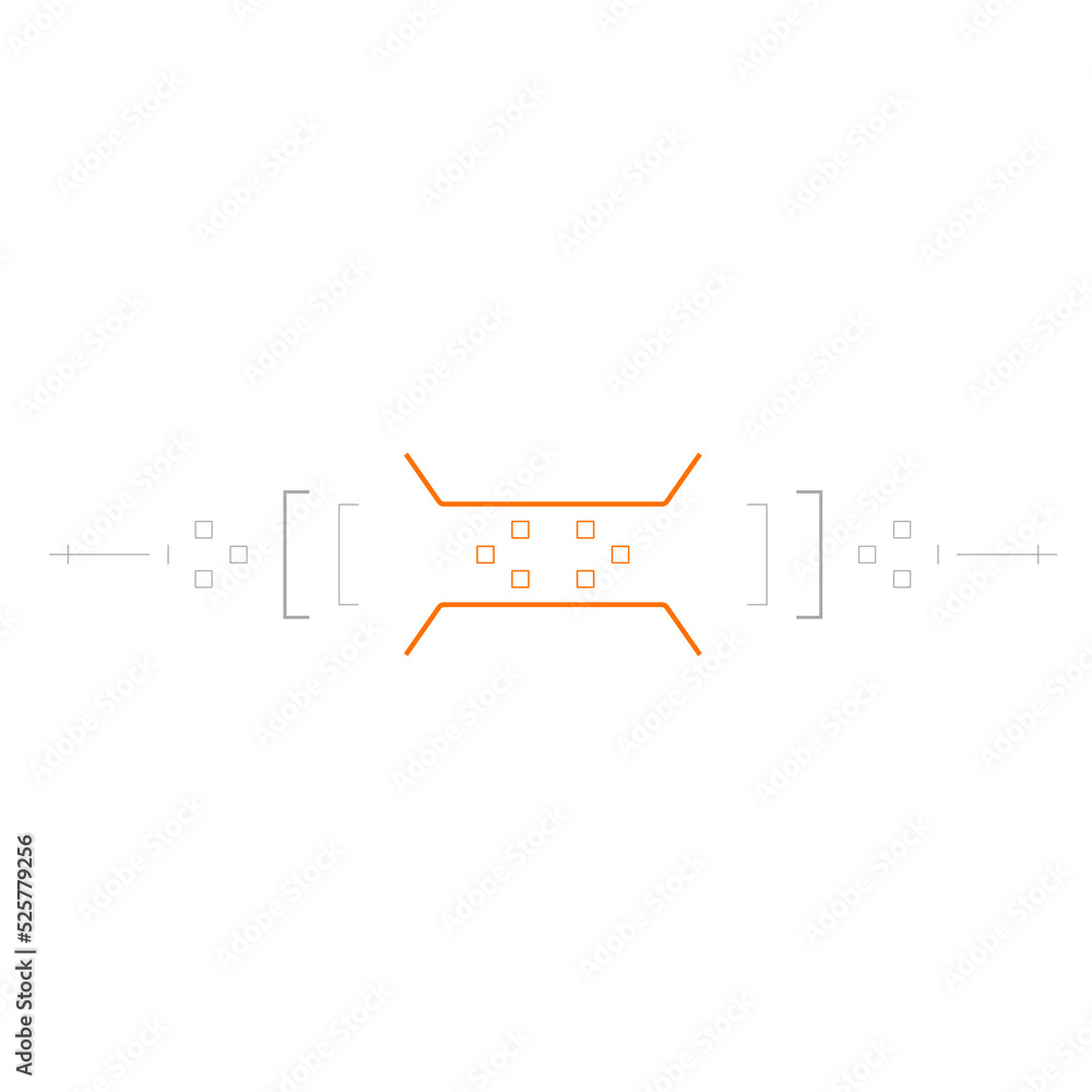 Poster hud fui design element for game and movie decoration, cyber technology futuristic concept for user i