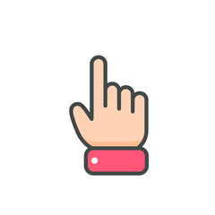 Vector cartoon finger mouse cursor in various gestures for mobile touch screen devices
