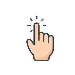 Obraz premium Vector cartoon finger mouse cursor in various gestures for mobile touch screen devices