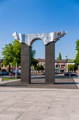 Fototapeta na wymiar Monument to the fighters for independence of Poland. Lask, Lodzkie Voivodeship, Poland