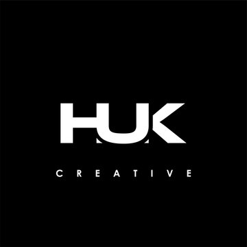HUK Letter Initial Logo Design Template Vector Illustration Stock Vector