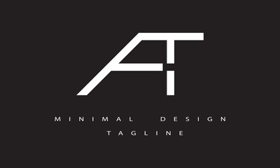 AT or TA Minimal Logo Design