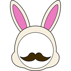 兎の顔ハメ素材