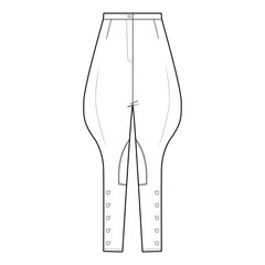 Jodhpur pants Pants Flat Drawing Fashion Flat Sketches