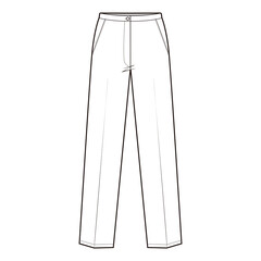 Staight pants Pants Flat Drawing Fashion Flat Sketches