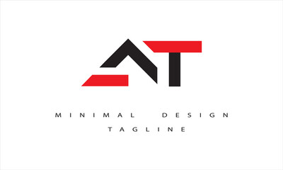 AT or TA Minimal Logo Design