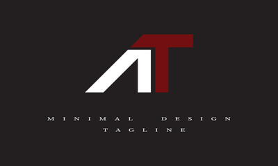 Obraz premium AT or TA Minimal Logo Design