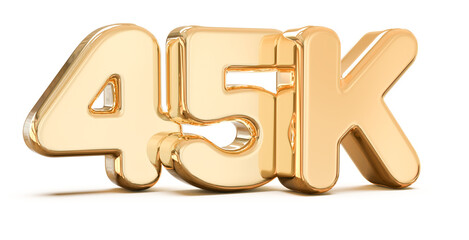 45k follower 3d render gold