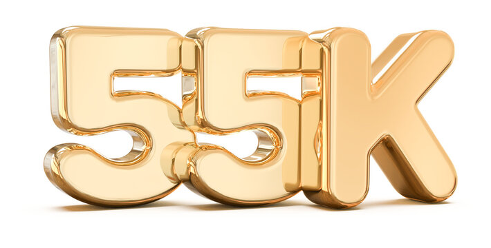 55k follower 3d render gold